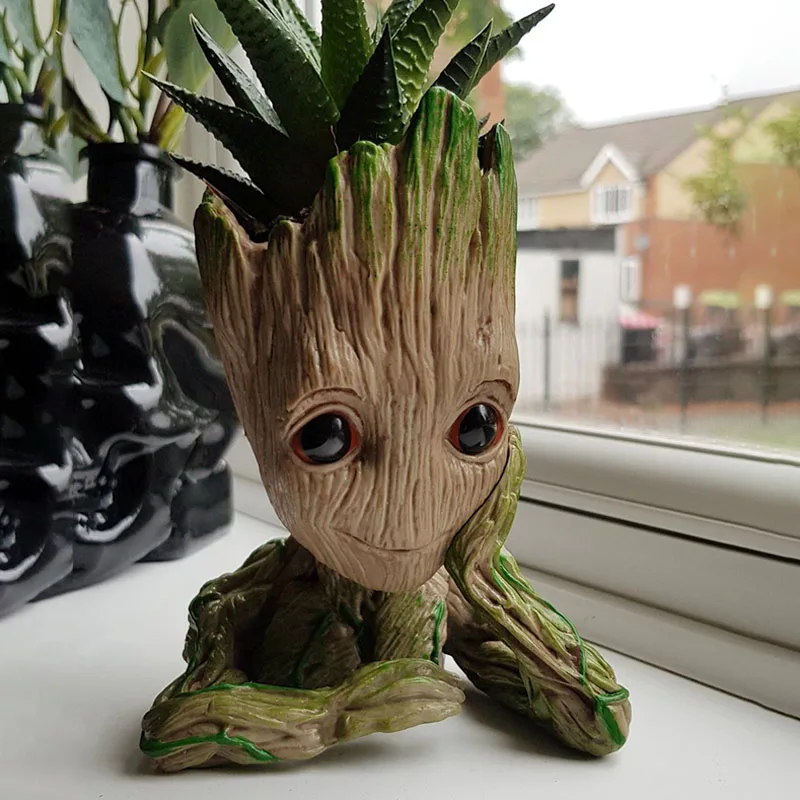 Groot Tree Flowerpot Action Figures Model Toys Anime Baby Tree Man Character Decoration Ornament Handicrafts Office Pen Case image 3