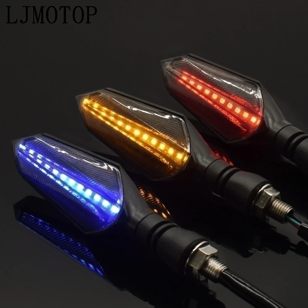 12 LED Motorcycle Turn Signal Lights Moto Tail Lights Signal Lamp For Honda For Kawasaki Z750 Z800 For YAMAHA MT07 MT09 MT10 R1