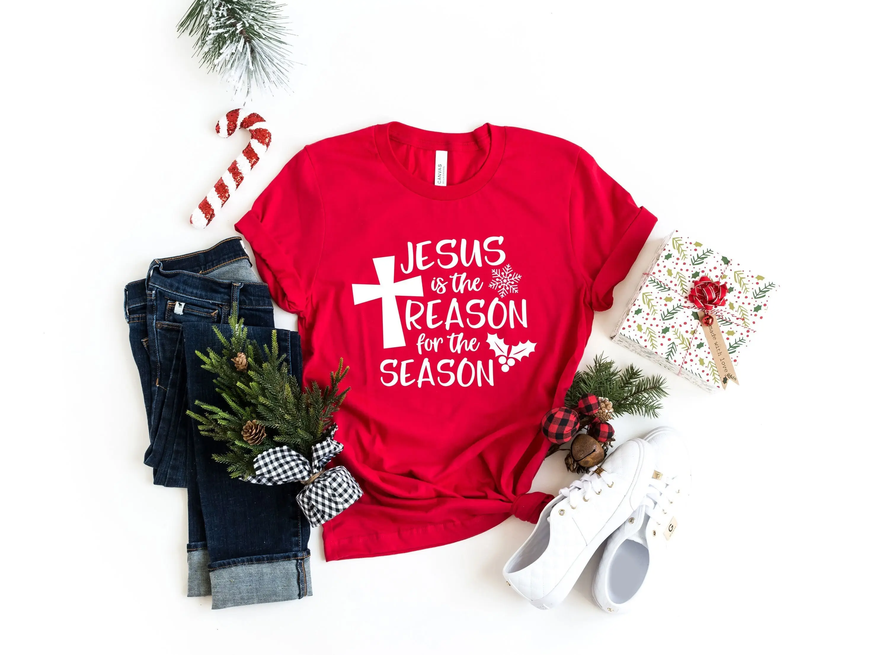 Jesus Is The Reason For Season T Shirt Christmas Funny Christian