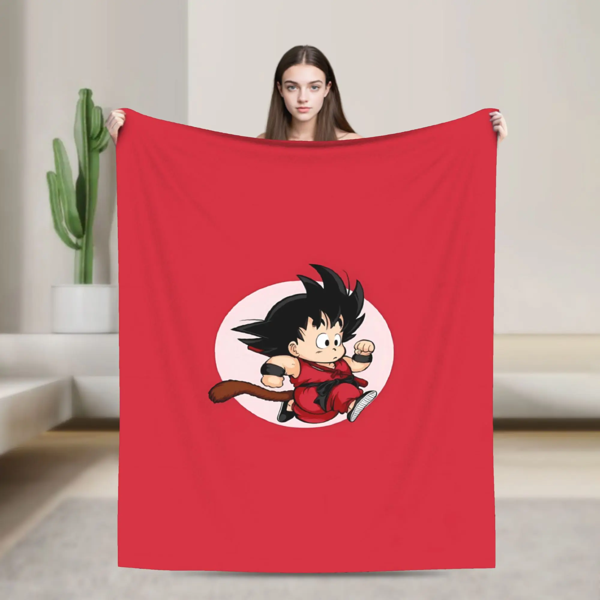 Soft Warm Blanket Travel Office Brothers Goku Gohan Dragon Ball Bedding Throws Flannel Bedspread For Couch Chair Sofa Bed Cover