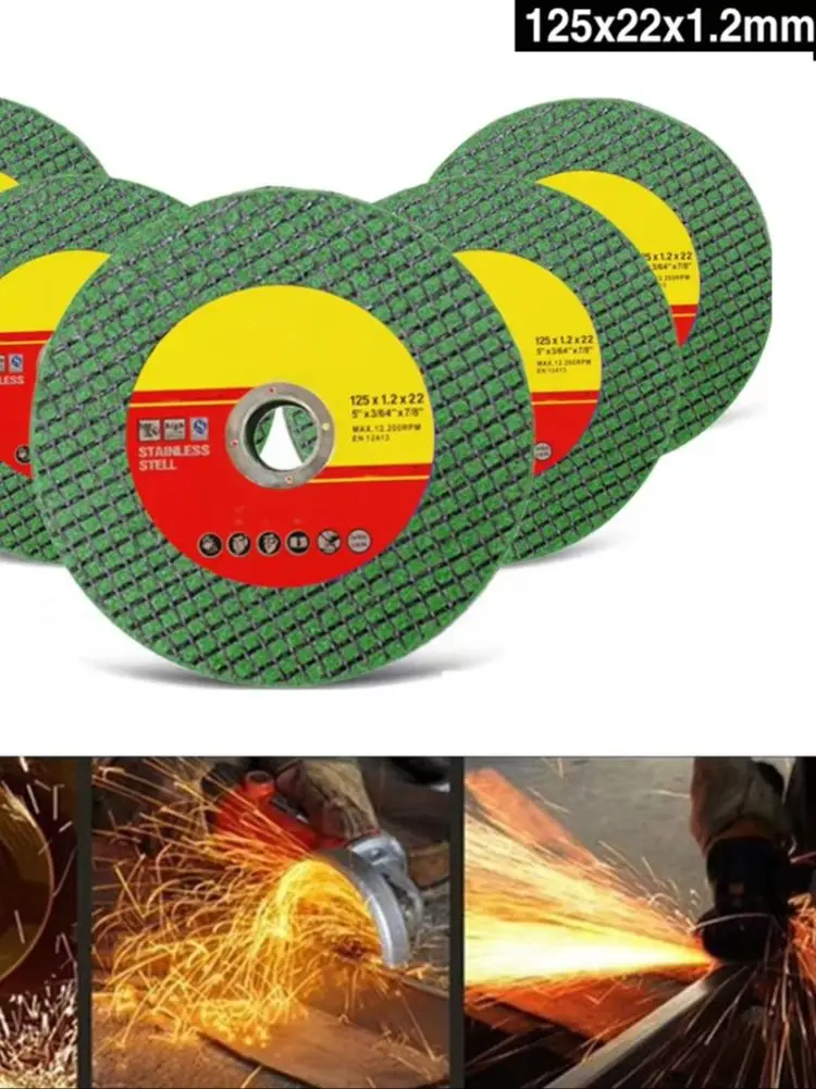 

5PCS 125*1.2*22mm Resin Grinding Wheel Cutting Disc For Angle Grinder Stainless Steel Grinding Resin Double Mesh Disc accessor