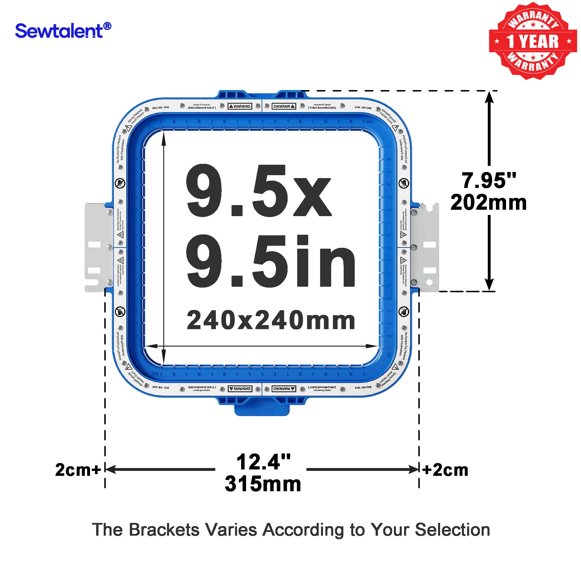 Sewtalent Magnetic Mighty Hoop Frame Embroidery Hoops for Tajima TMBP-S1501C Embroidery Machine