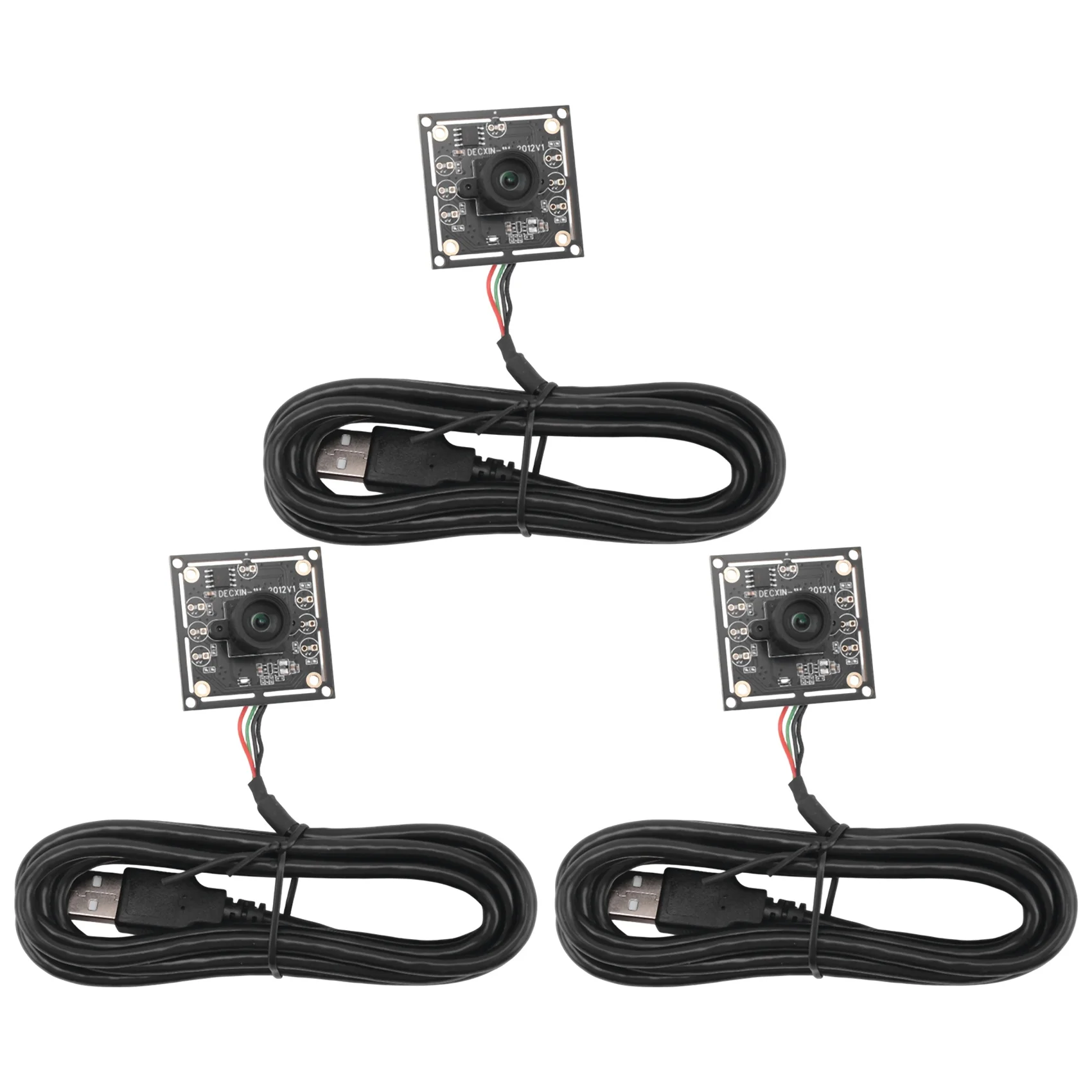 USB 프리 드라이버 수동 초점 카메라 모듈, WinXP, 7, 8/10 용 케이블 2 개, 100 도 카메라 모듈, 1MP OV9732, 1280x720, 3 개 계량기