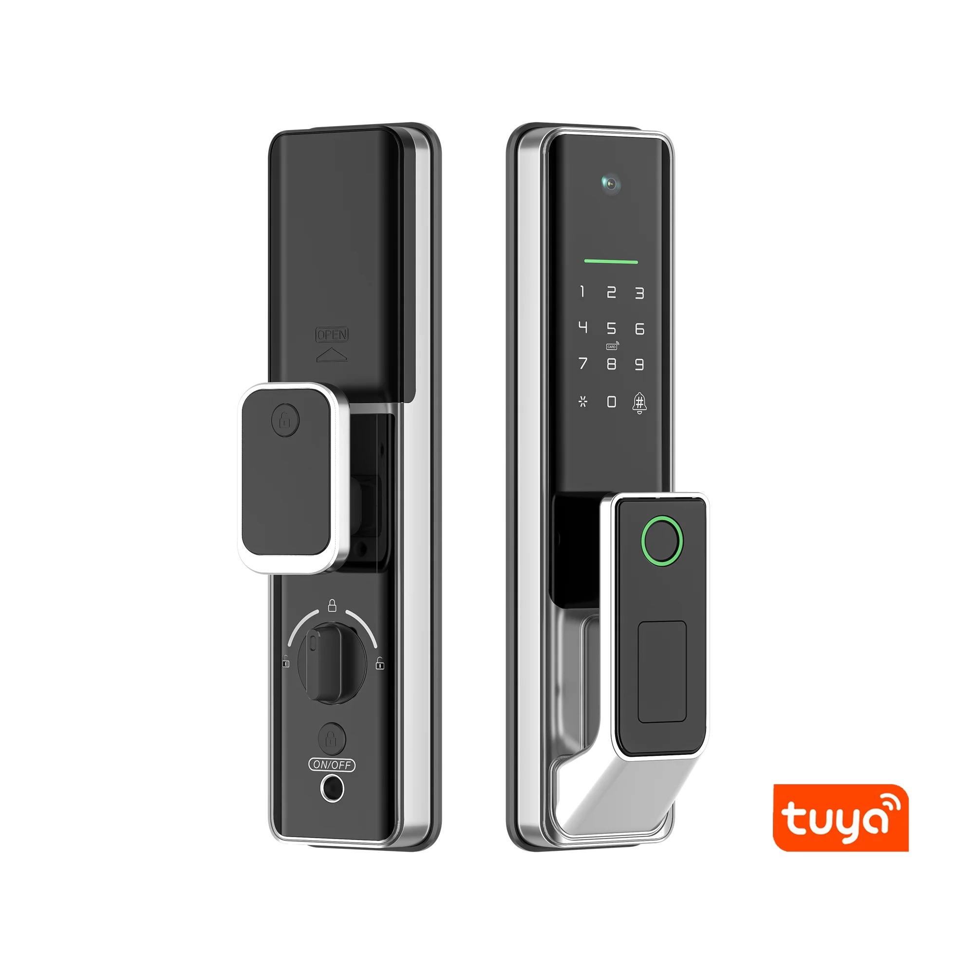 Advanced Smart Fingerprint Lock for Aluminum Door APP Fingerprint Unlock Wireless Wi-Fi Cloud Camera Aluminum Alloy Construction