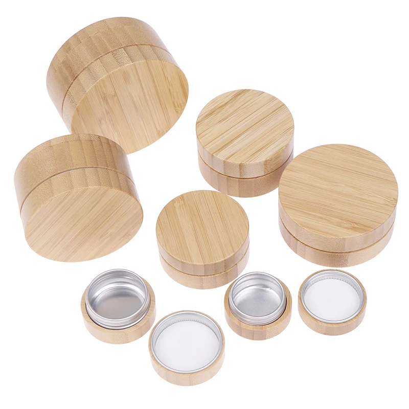 

Bamboo Bottle Cream Jar Nail Art Mask Cream Refillable Empty Cosmetic Makeup Container Bottle Storage Box 10/15/30/50/60/80/100g