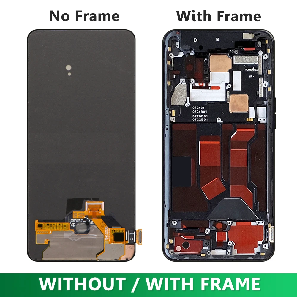 AMOLED For Oppo Reno 10x Zoom Display, For Reno10X Zoom CPH1919 PCCM00 LCD Touch Screen Digitizer Assembly with FingerPrint