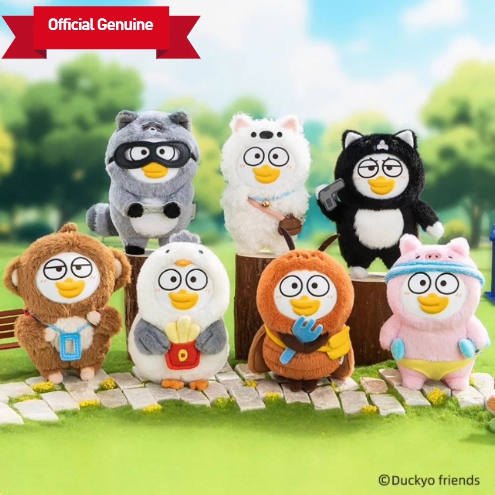Duckyo Firends متجر بقالة الحيوانات الحياة ترتيب دليل سلسلة صندوق أعمى لطيف الفينيل أفخم قلادة دمية صندوق غامض الاطفال هدية