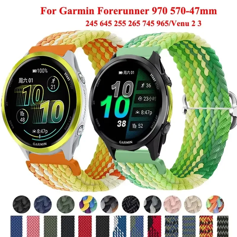 Bracelet de sport pour Amazfit Active/Active 2/Bip 3 3Pro Bip 5 5 Unity, boucle Solo tressée pour Amazfit GTR 4 GTS 2 3 4mini 22mm 20mm