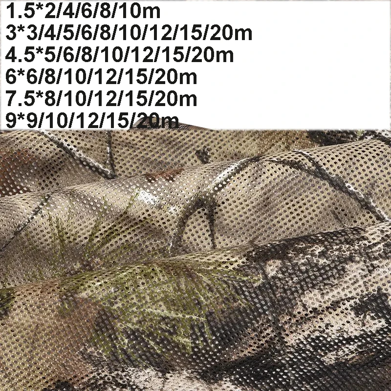 Camouflage Net 3*3 6*6 9*9 Cover See Through Camo Netting For Hunting Blind Sun Shade Camping anti-mosquito Net Decoration Fence