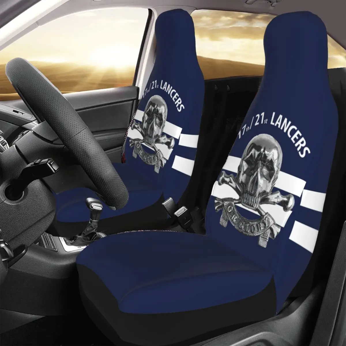 

17th:21st LANCERS Car Seat Cover Custom Printing Universal Front Protector Accessories Cushion Set