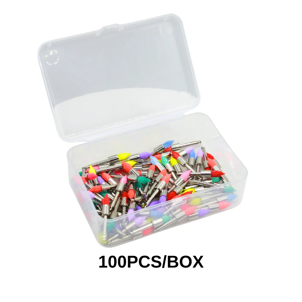 100 stks AG Dental Lab Nylon Klink Kleine Platte Polijsten Polijstmachine Profylaxe Borstels Wegwerp Tandheelkundige Zorg Opzetborstel