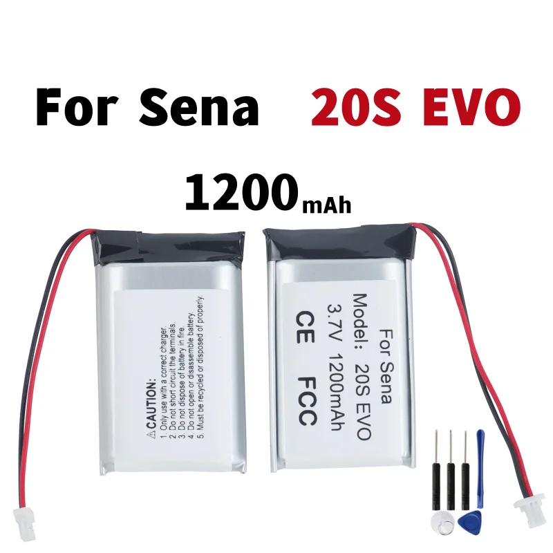 1200mAh Battery For Sena 20S EVO Helmet Headset Headphone Batterie Accumulator AKKU + Free Tool