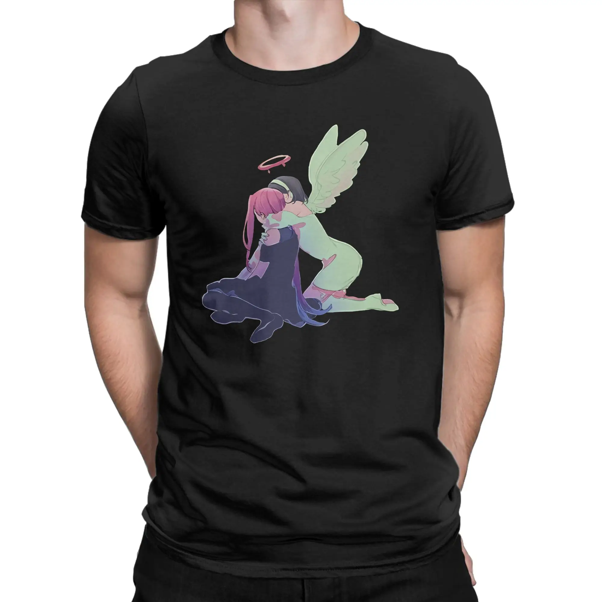 Men Women's T-Shirts Alien Stage Mizi and Sua Anime Vintage Pure Cotton Tees Short Sleeve  T Shirt Crewneck Tops Party