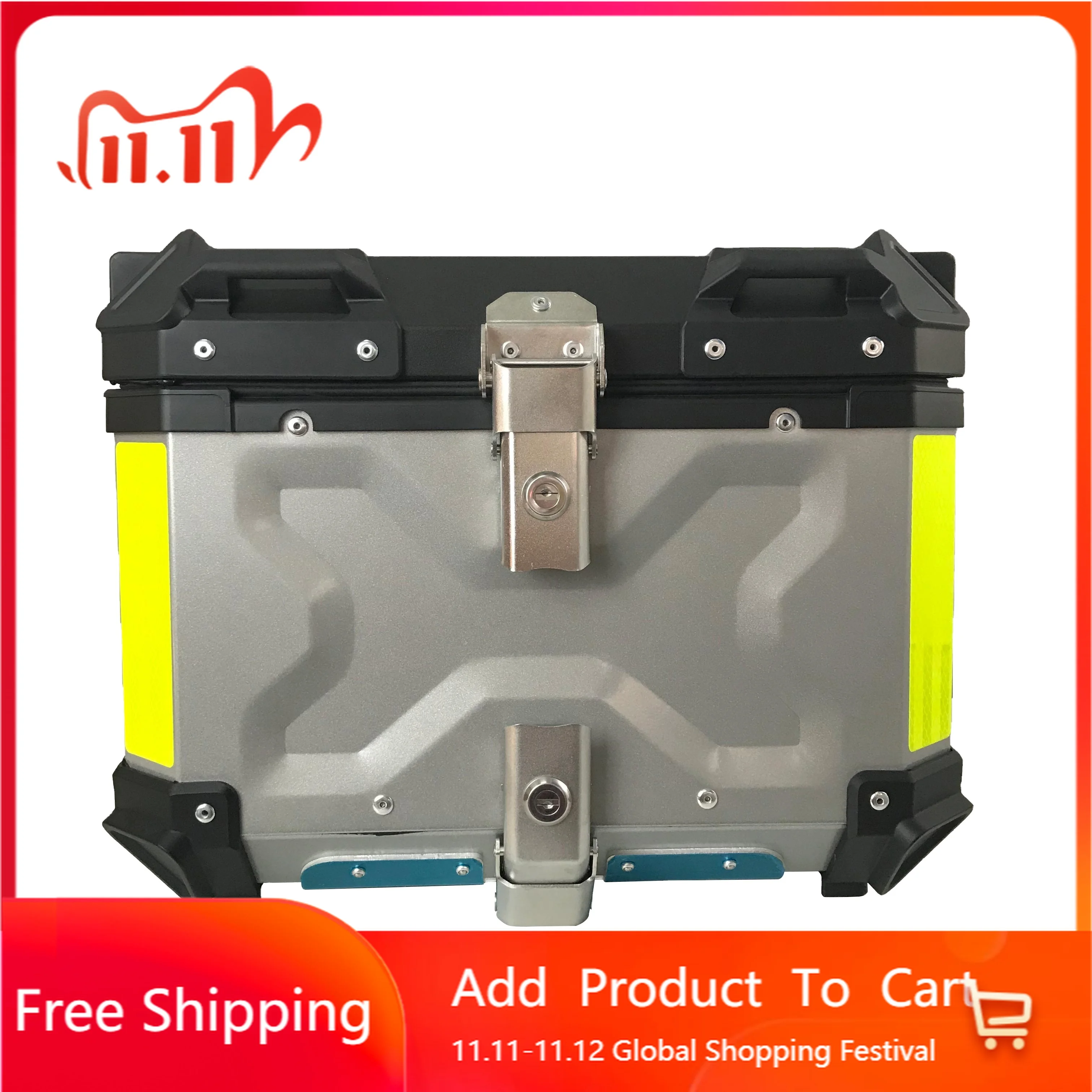 STLF Chasing Factory 45L Black Motorcycle Alloy Boxes Motorcycle Top case Motorcycle Delivery Box