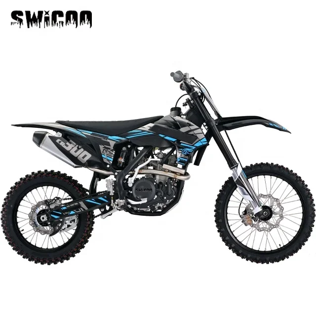 Cool Blue Pit Bike NC300 4 Stroke Dirt Bike For Adults With Steel Frame And 21/18 Aluminum Wheels