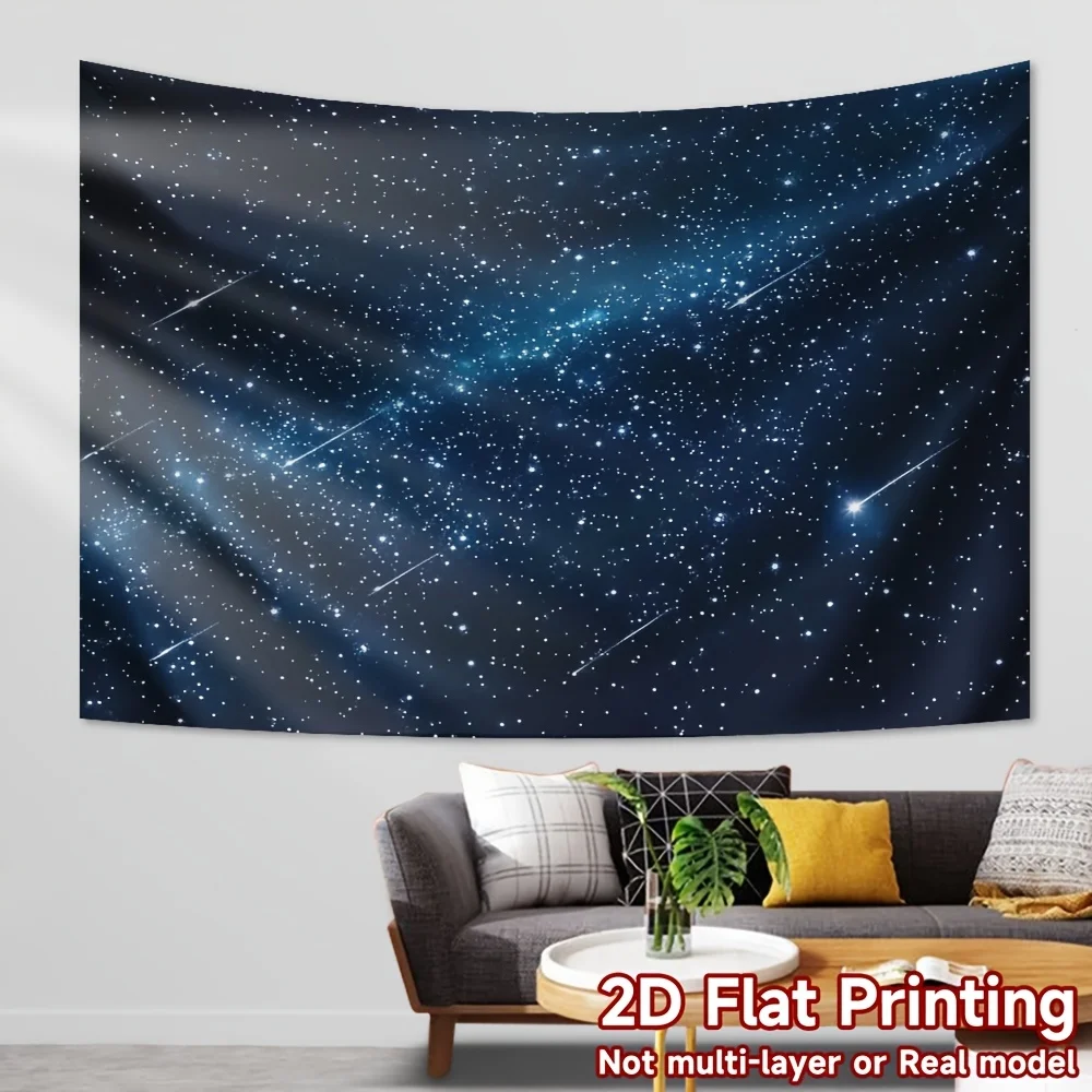 1 unidad, fondo de cielo nocturno, tapiz temático de galaxia y estrellas, telón de fondo de poliéster duradero para fiestas, graduaciones y más