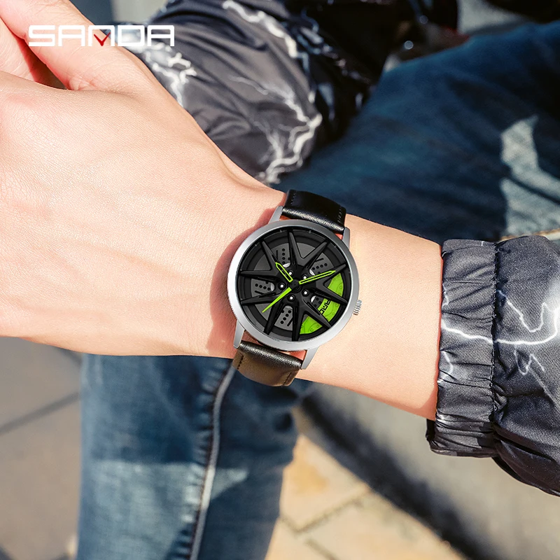 SANDA-reloj deportivo P1071 para hombre, pulsera de cuarzo resistente al agua, de marca superior, de lujo, para negocios