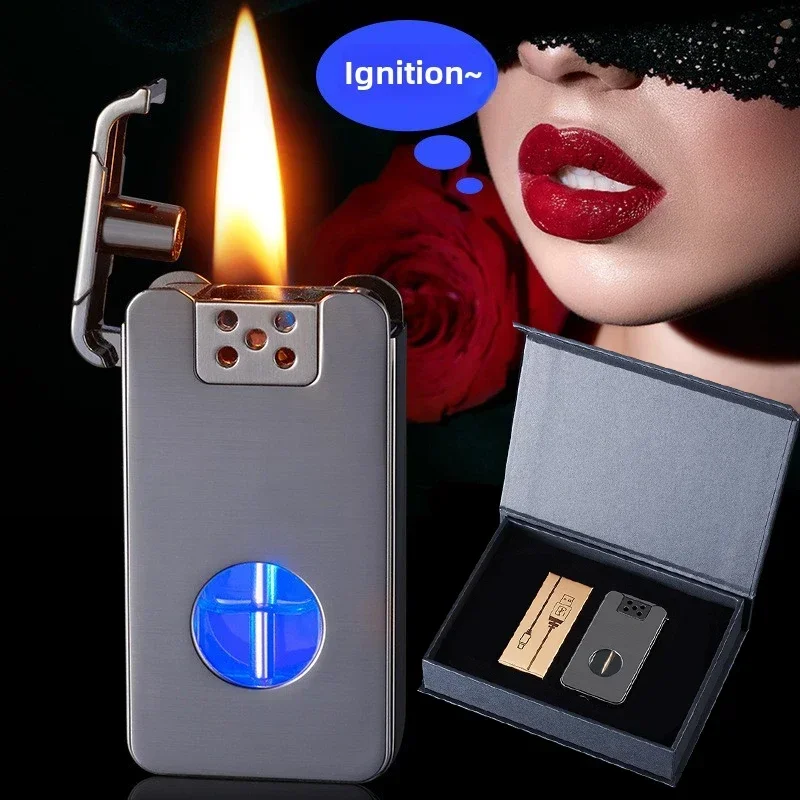 Voice-activated Ignition Kerosene Lighter Creative Personality High-end Internet Celebrity TikTok Encendedor Gift Box  Lighters