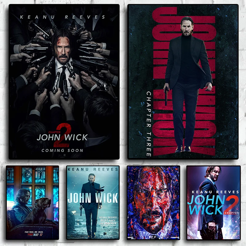 Classic Movie John Wick Quote Poster Wallpaper Wall Art Home Decor Living Room Decoration Wall Decor Canvas Painting Picture