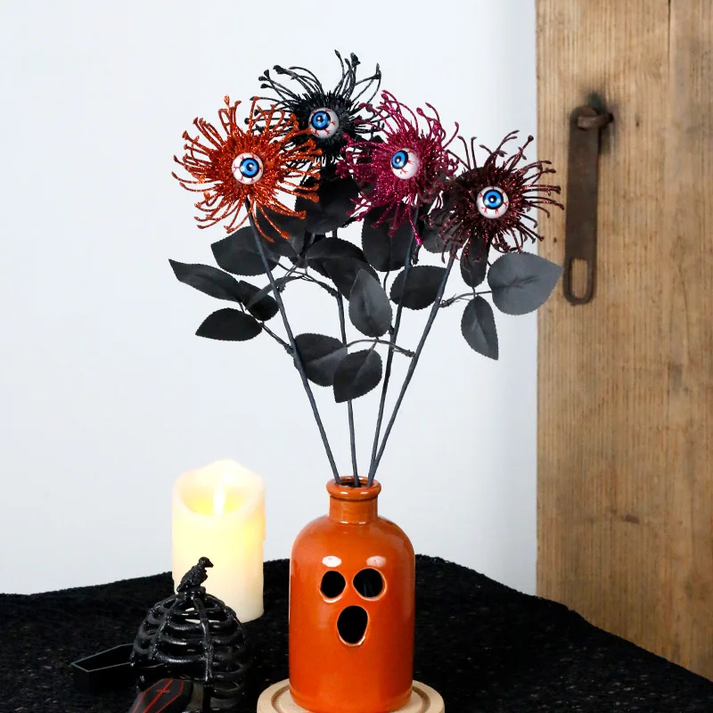 

PYH Halloween decorations Higan flower eye cuttings, home bouquet flower branches ornaments