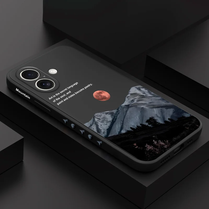 

Lunar Mountains Phone Case For iPhone 17 16 16e 15 14 13 Plus Pro Max Mini Silicone Cover