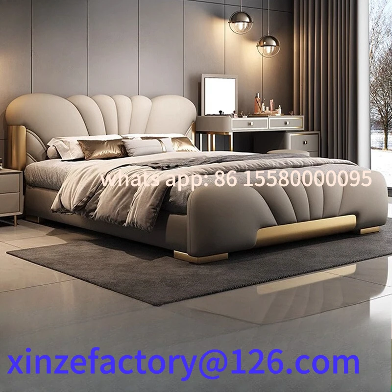 

Customizable luxury Base beds and living room cabinets double king size bed frames with head