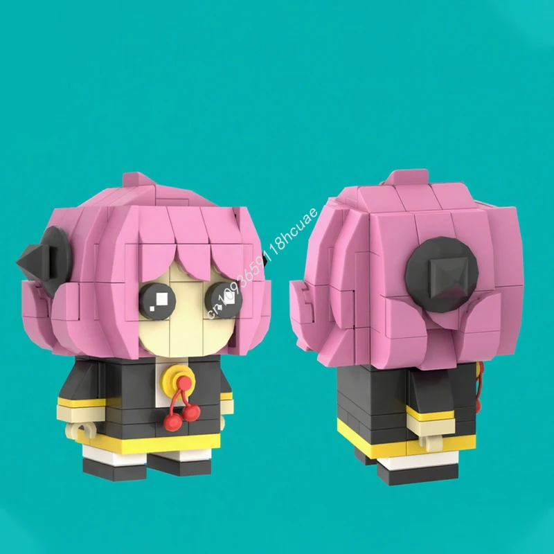 

136pcs MOC Anya Forger S x F Brickheadz Model Building blocks Education craft toys Birthday Kids creative Brick Christmas gifts