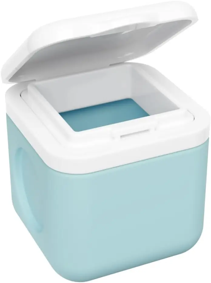 

Magnetic Silicone Storage Container, Modular Supplement & Travel Organizer, Reusable Soft Silicone Vitamin Jar, Fridge-Mountable, Deep Capacity, Secure Flip Lids, Teal, BPA-Free