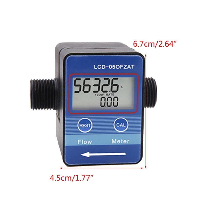 Digital Turbines Flowmeter Electronic Meter Chemicals Water 2.3-3.3V