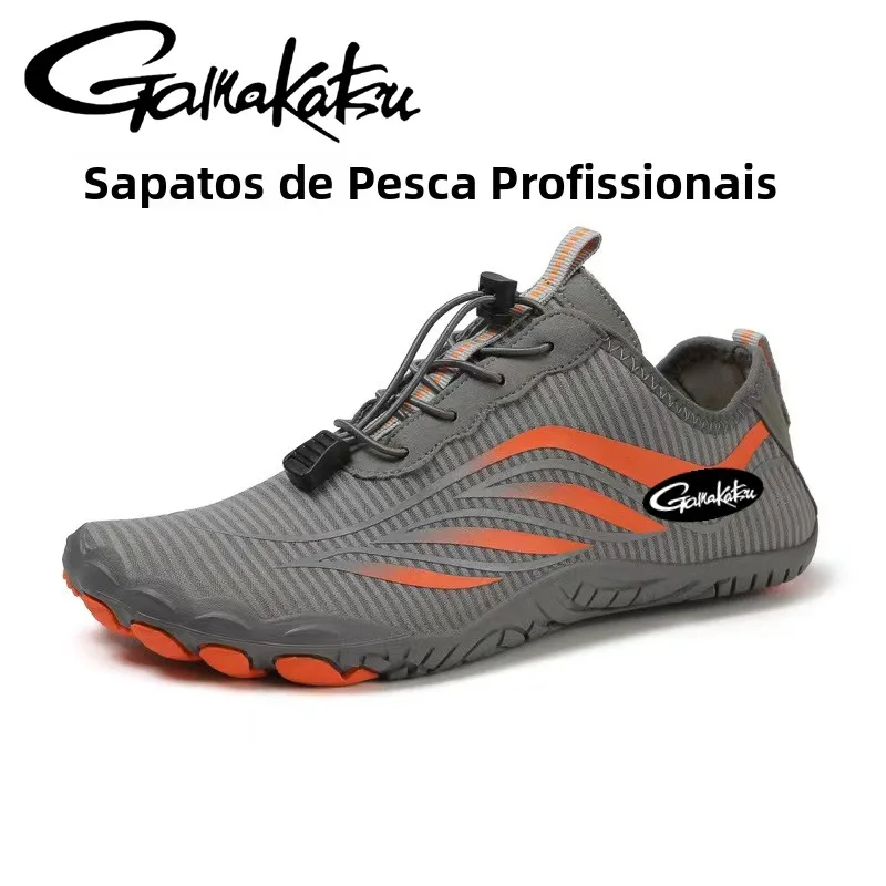 new-2023-men's-gamakatsu-kazuya-fishing-shoes-water-shoes-anti-slip-rubber-soft-shoes-for-river-trudging-and-boat-fishing