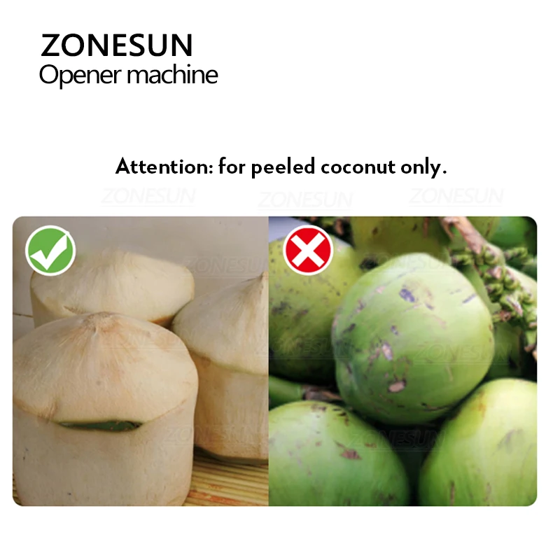 ZONESUN ZS-90KK открывалка для устриц, машина для измельчения кокосов с головкой из нержавеющей стали, инструмент для пробивания отверстий для морепродуктов на гриле