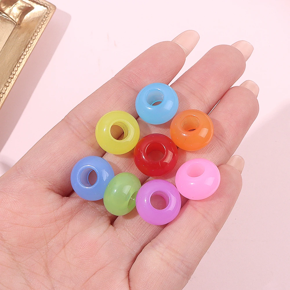 3/12/24/36pcs Multi-color Resin Versatile Large Hole Beads, Used for DIY Accessories,Christmas,Halloween,Thanksgiving Decoration