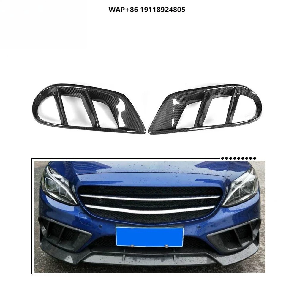 

Carbon Fiber Front Bumper Air Vents Trim Mesh Grill Frame for W205 C63 AMG C180 C200 C Class 2015-2018