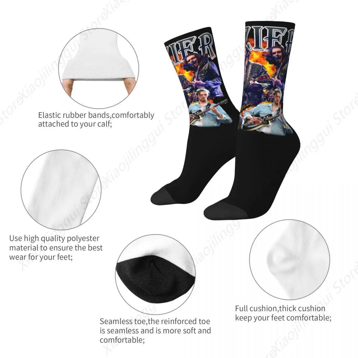 Hozier Homage Gift Crew Socks Accessories for Women Non-slip Dress Socks