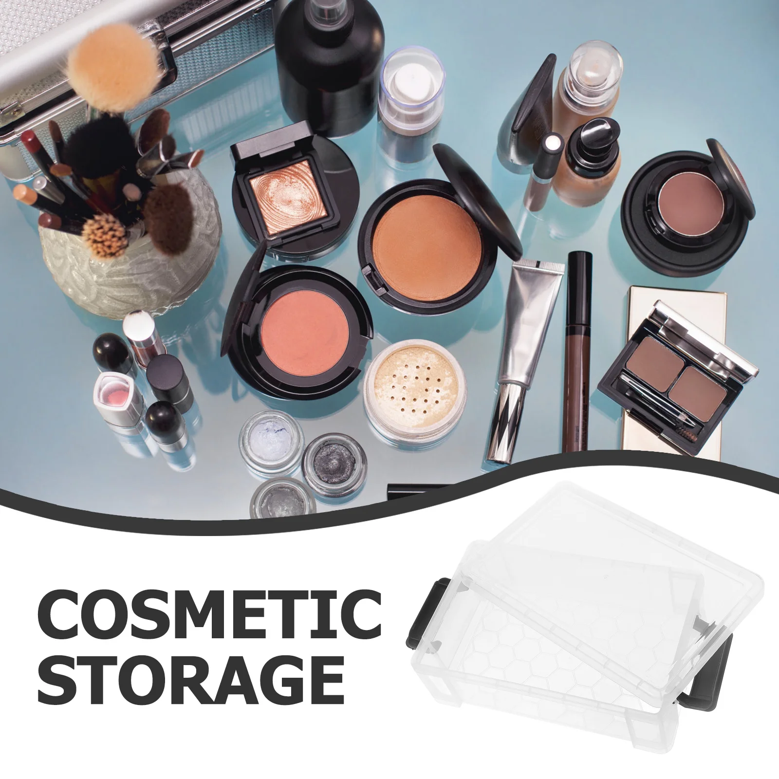 Clear Plastic Pencil Box Storage Box Stackable Transparent Organizer For School Office Home Art Supplies Stationery