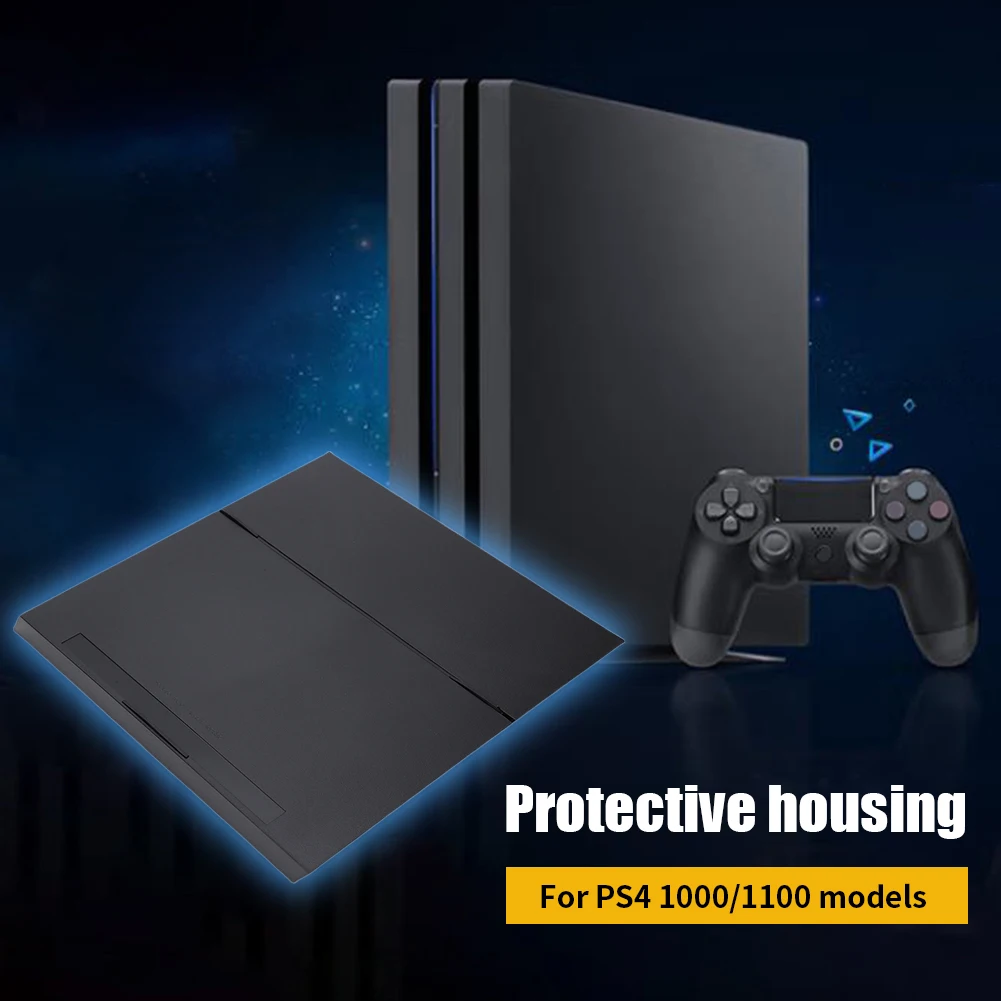 Plastový plný bydlení lastura prachotěsná pouzdro zakrýt černá náhrada dno bydlení lastura pro PS4 / PS41200 / PS4 štíhlý / PS4 pro