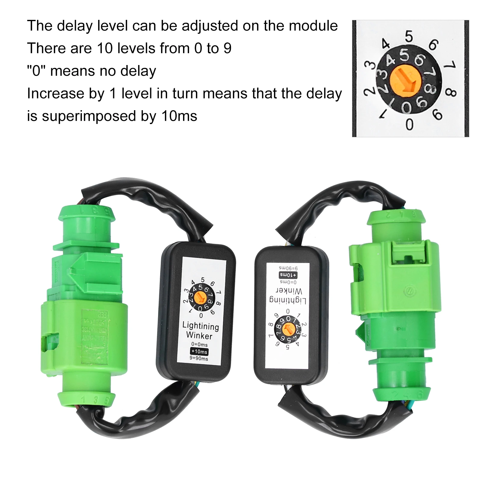 

LED Tail Lights Dynamic Turn Signal Adapter Harness Blinker Module Kits Fit for C7 2012‑2018 Taillight Blinker Module