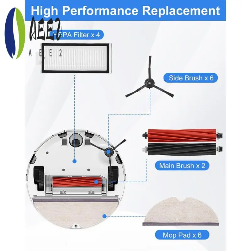 

AEE2-For Roborock Q8 Max+ Robot Vacuum Cleaner Main Side Brush Hepa Filter Mop Cloth Replacement Parts Accessories
