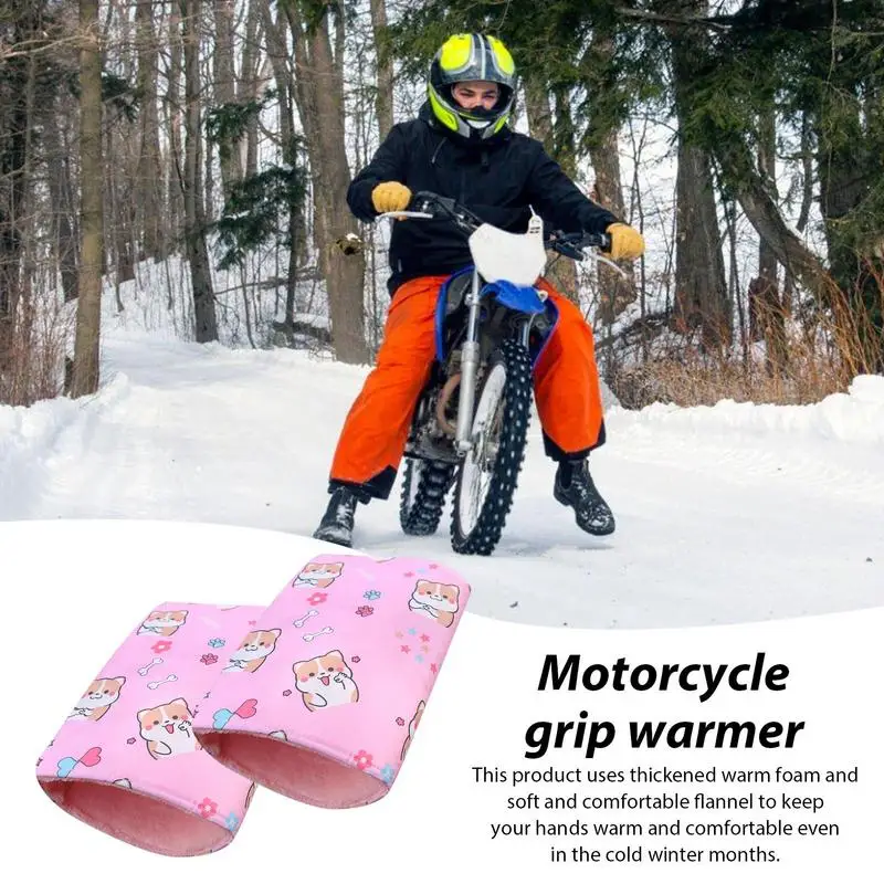 Guantes impermeables para manillar de motocicleta, protectores de manos a prueba de viento, cálidos, cubierta de mango para Scooter, accesorios de invierno