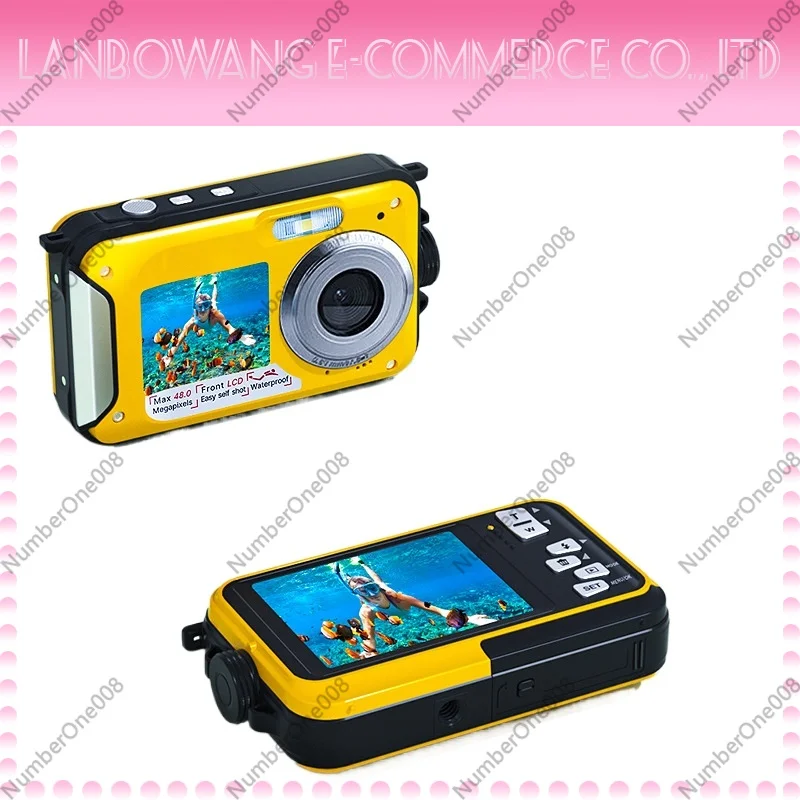 Dual Screen Waterproof Action Camera 4K HD Outdoor Sports Vlog Photography Underwater Video Stabilization Portable
