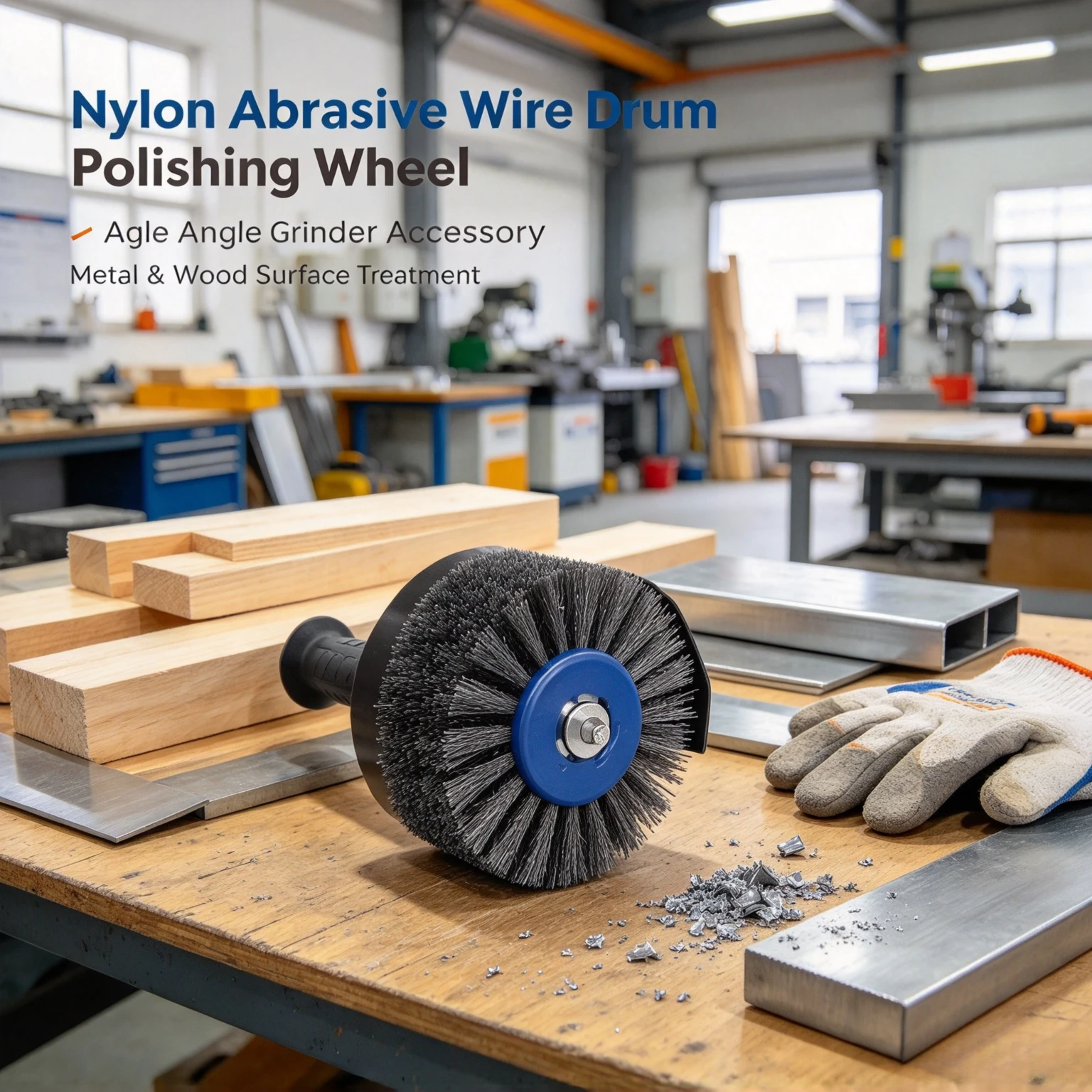 New Polishing Drum Multi-function Angle Grinder Accessories Polisher Wire Drawing Wheel M10 M14