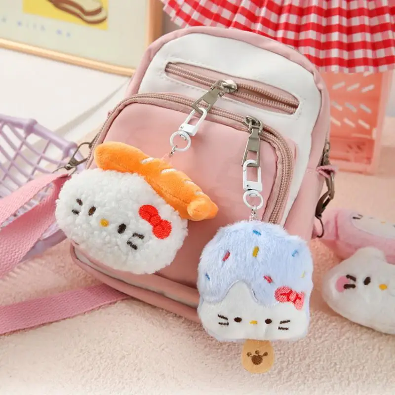 1 個かわいいサンリオぬいぐるみボトルハローキティキーホルダー多用途バックパックペンダントクリエイティブ KT 猫人形バッグ装飾 DIY アクセサリー