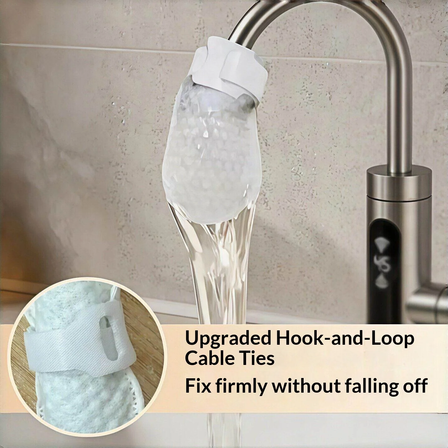 Reusable Faucet Filter Bag Universal Tap Filtration Pouch for Rust Sediment Impurity Removal Kitchen Sink Accessory