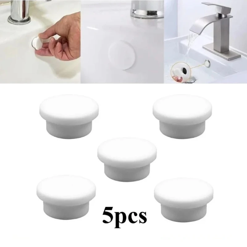 

Универсальные белые силиконовые заглушки (5 шт.) для раковин, стиральных машин и сливных баков на кухнях и в ванных комнатах, защищающие от запахов и насекомых