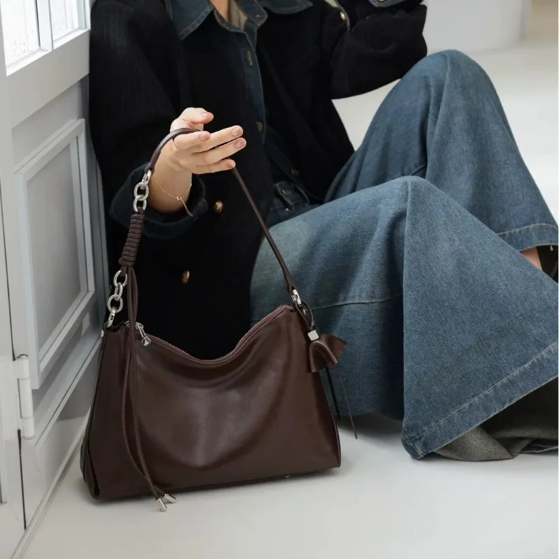 

Кожаные сумки-тоут через плечо для женщин, вместительные дизайнерские сумки, модные сумочки и клатчи.