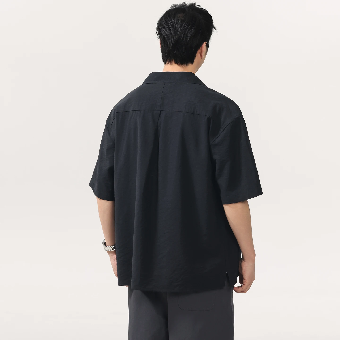 Men Summer Streetwear Fashion Vintage Lightweight Loose Casual Short Sleeve Cargo Shirt Male Citryboy Oversize Shirts Tops