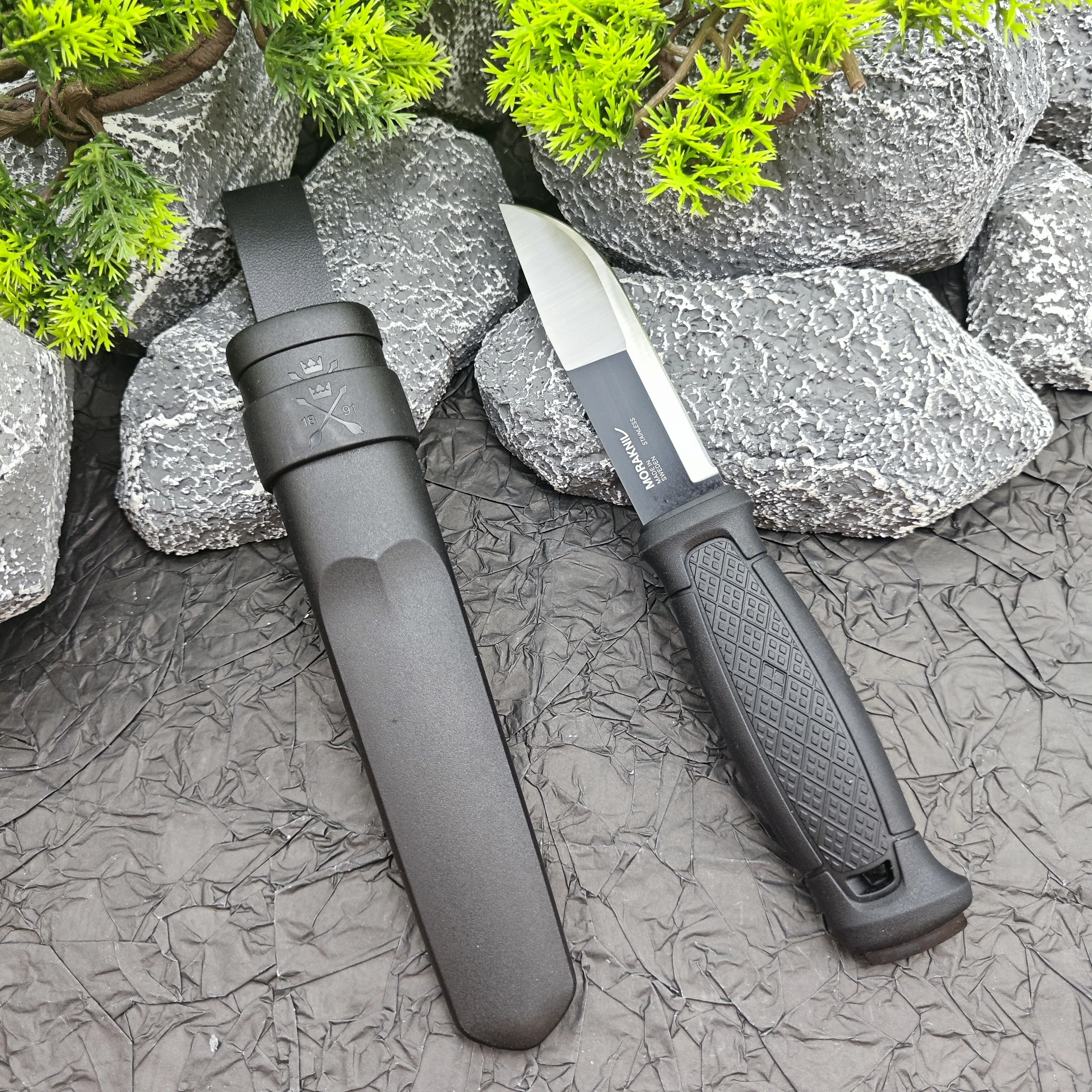 Morakniv high-quality Stainless Steel Tactical Knife, Wilderness Survival Knife, Portable Self-Defense Straight Knife Set