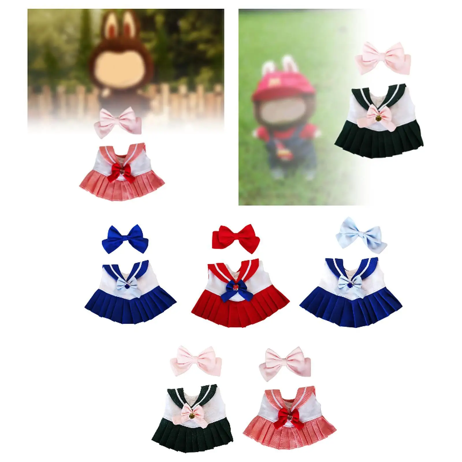 17cm Doll Clothes DIY Dress up Pretend Play Photo Props Creative Soft Costumes Doll Dress Doll Clothing