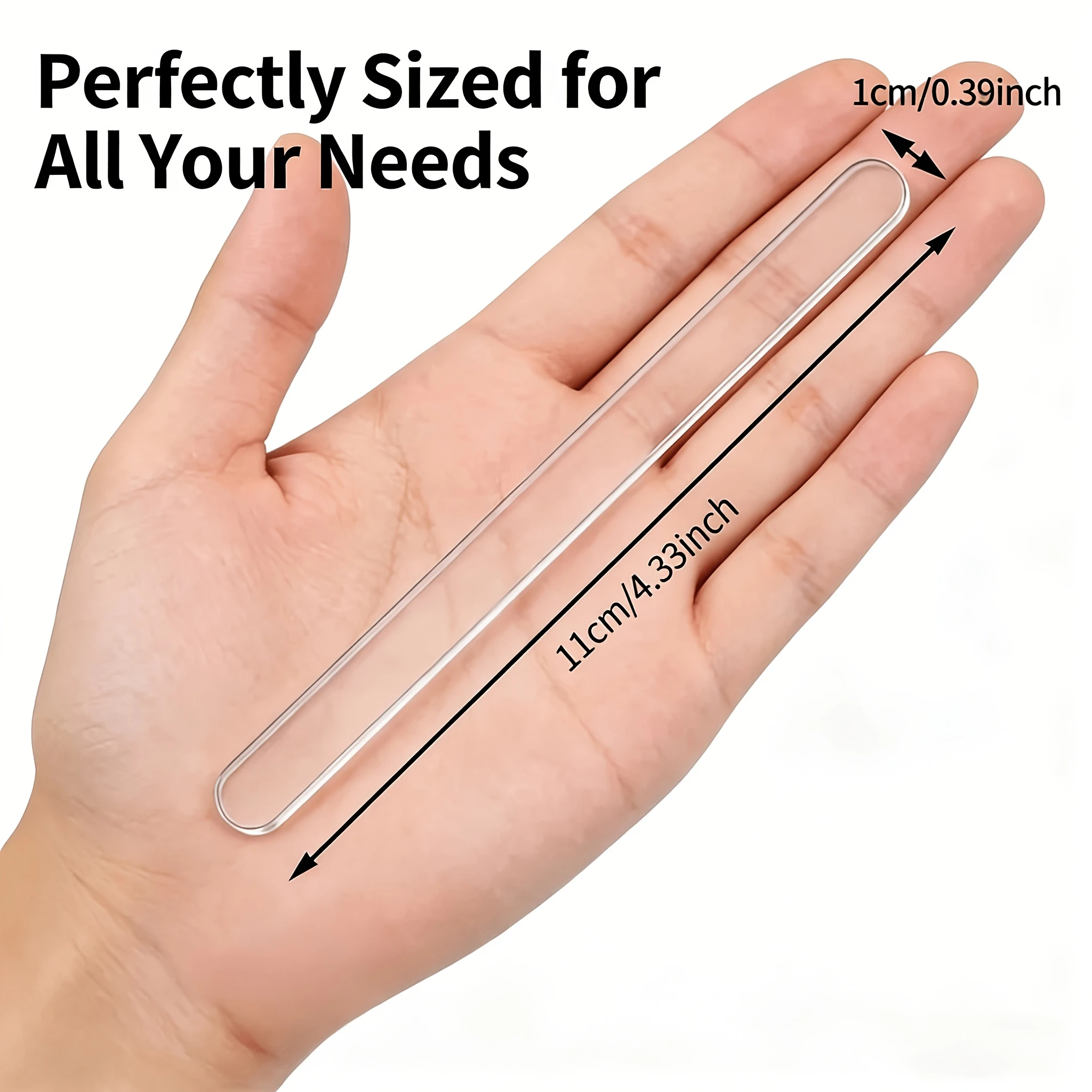 50/80 pcs transparent blank acrylic label strip, multifunctional plant office Garden reusable label strip
