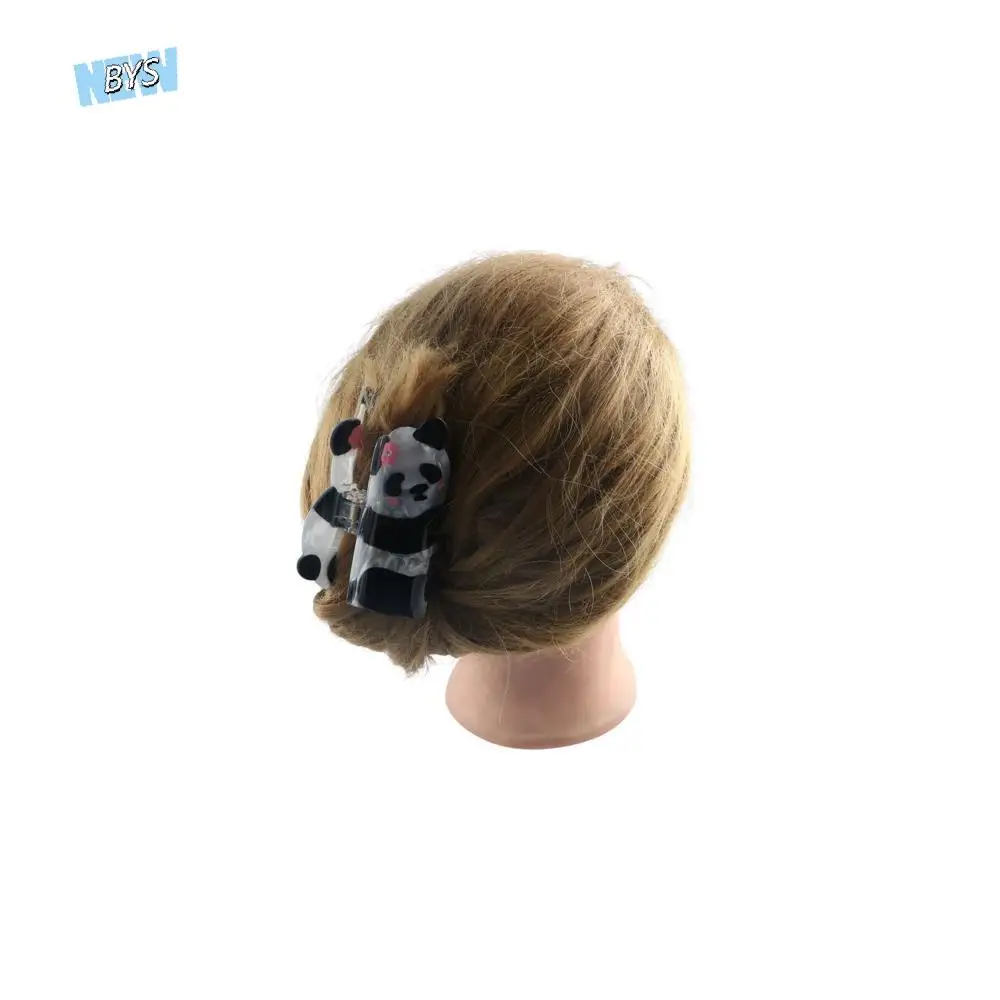 

Fashion Flower Panda Hair Claw Cartoon Korean Style Animal Shark Clip Ponytail Holder Hair Accessories Acetate Hair Clip Daily